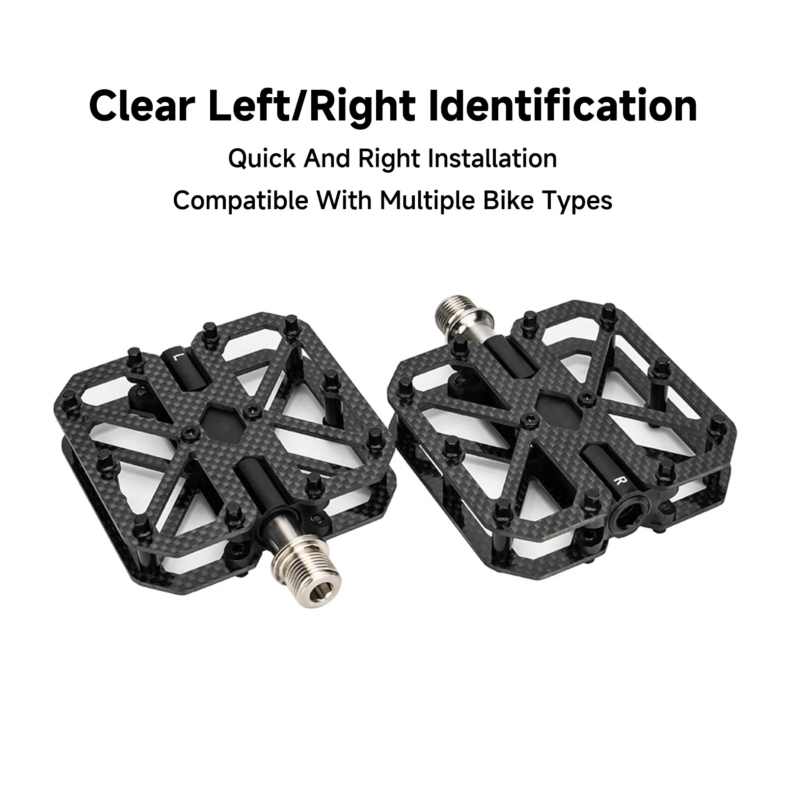 

Велосипедные педали из карбонового композита с тремя подшипниками, нескользящие, легкие, для шоссейных, горных и складных велосипедов