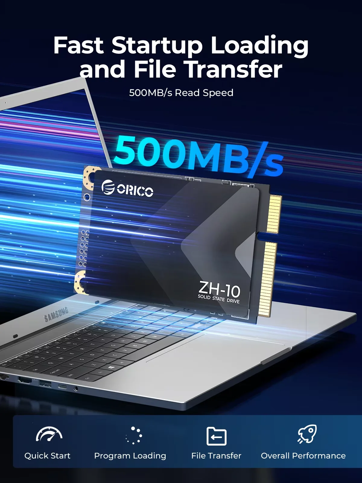 ORICO mSATA SSD SATA III 6Gbps 3D NAND Internal Solid State Drive 128GB 256GB 512GB 1TB 2TB for Laptops Ultrabooks Desktop-ZH10 image 2