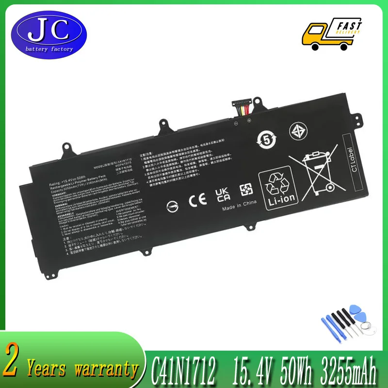 JCLJF C41N1712 Laptop Battery For ASUS GX501 GX501Vl GX501GI GX501G GX501GM GX501GS GX501VSK GX501VS-XS710B200-02380100