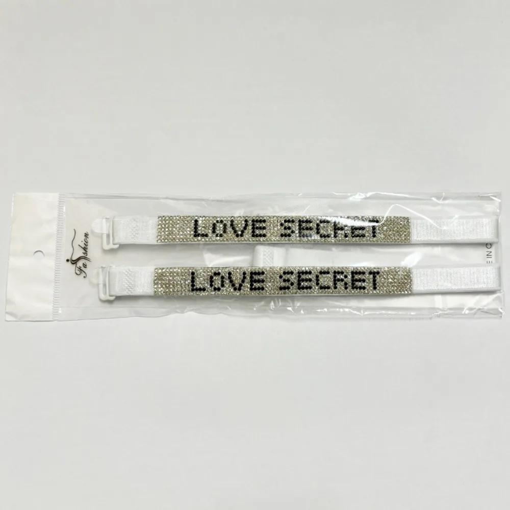 

1Pair Anti-slip Rhinestone Bra Straps Adjustable Detachable Bra Shoulder Strap Off-the-shoulder Women's Decorative Strap