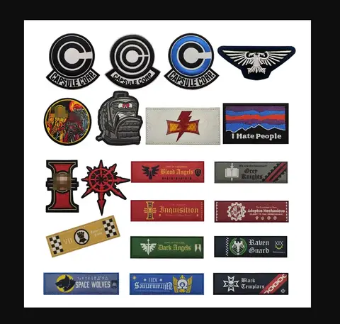 Accessori per borse da esterno 40K PrintngSpace Wolves Adesivi per bracciale tattico su abbigliamento con toppe con gancio e anello per abbigliamento