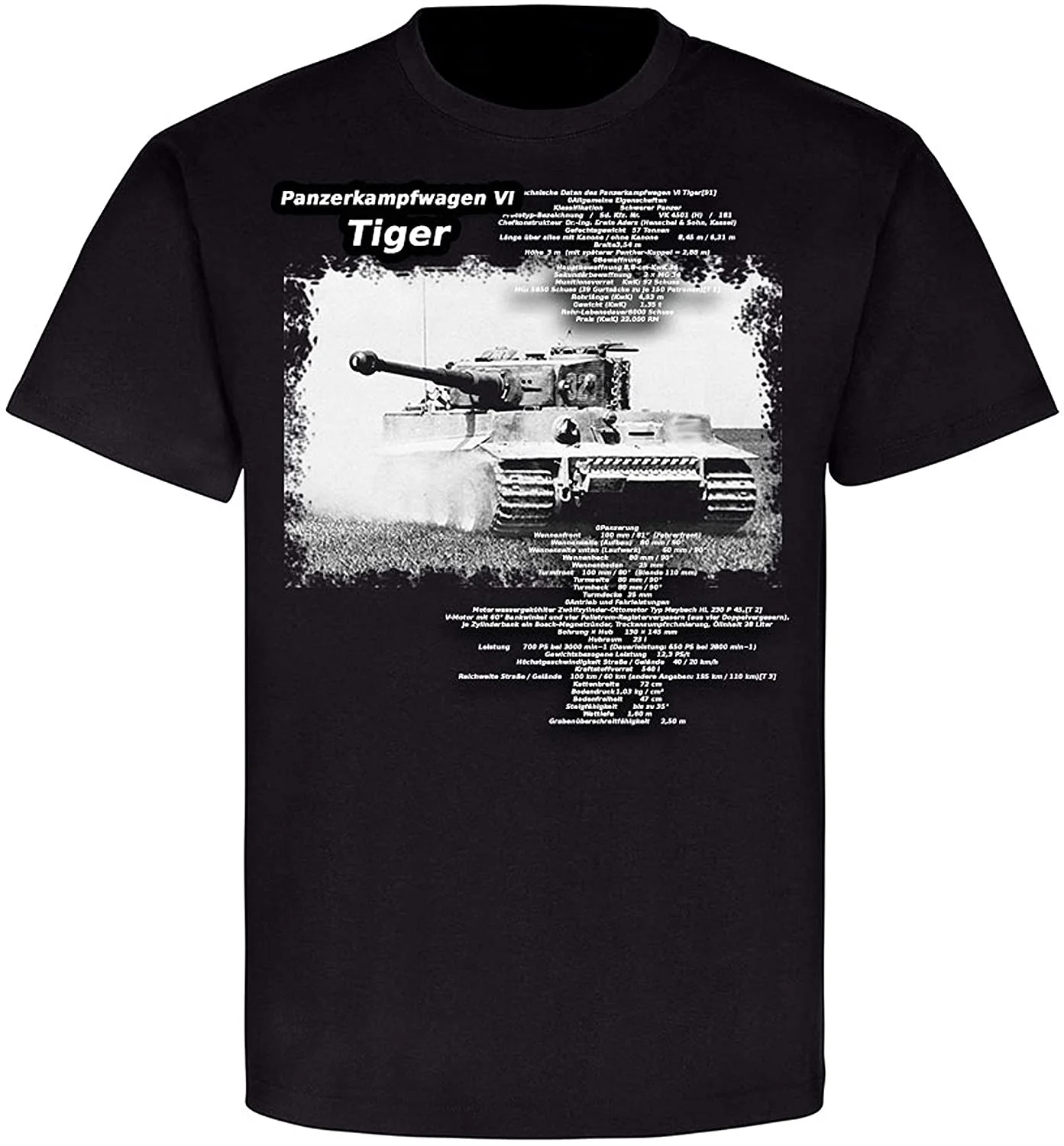 WWII Wehrmacht Panzer VI Tiger Tank Photo Printed T-Shirt 100% Cotton O-Neck Summer Short Sleeve Casual Mens T-shirt Size S-3XL