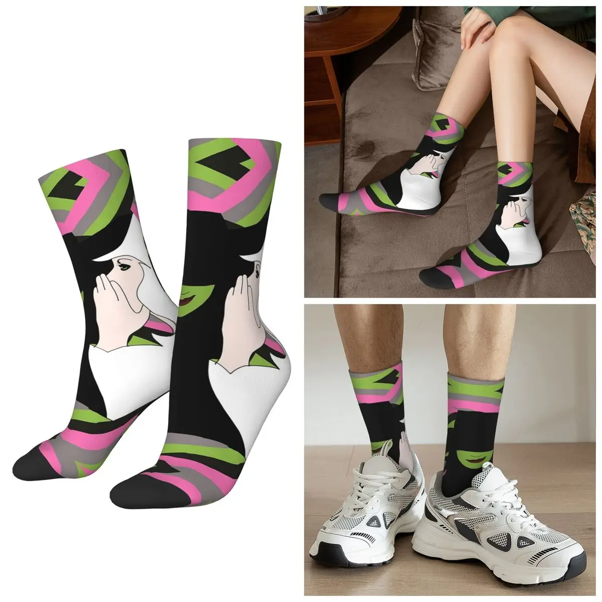 

Всесезонные носки с обложкой альбома Wicked, носки в стиле Харадзюку, модные чулки для мужчин и женщин, рождественские подарки