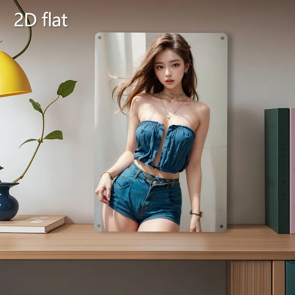 

1PC 20x30cm Pre-drilled Metal Tin Sign, 2D Art Print for Wall Decor, Ideal Gift for Home Garden Office.