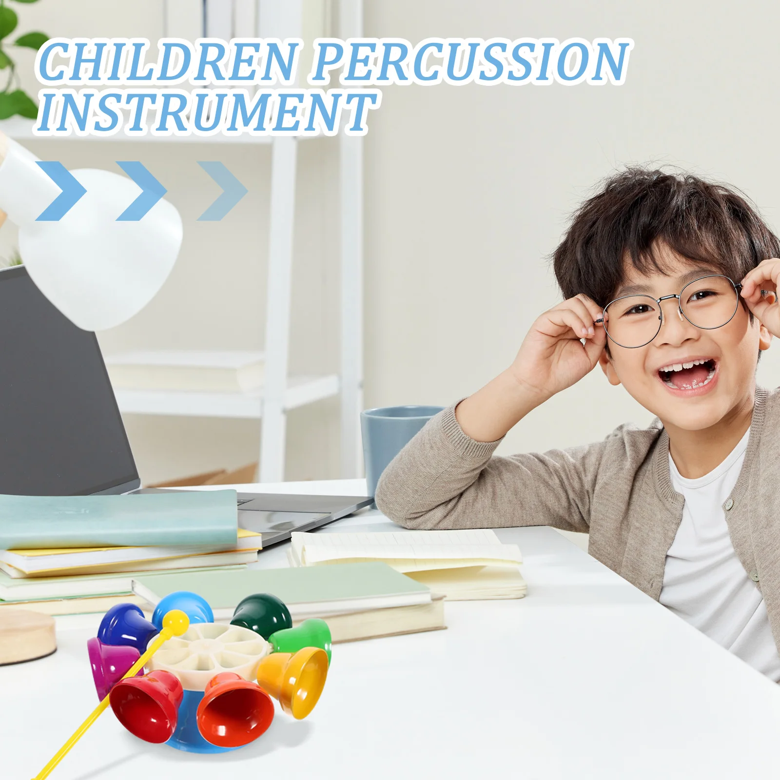 

1pc 8 Tone Clock 8-tone Rotary Bell Wooden Percussion Instrument Toy Kids Percussion Instrument Musical Class Bell Safe Smooth