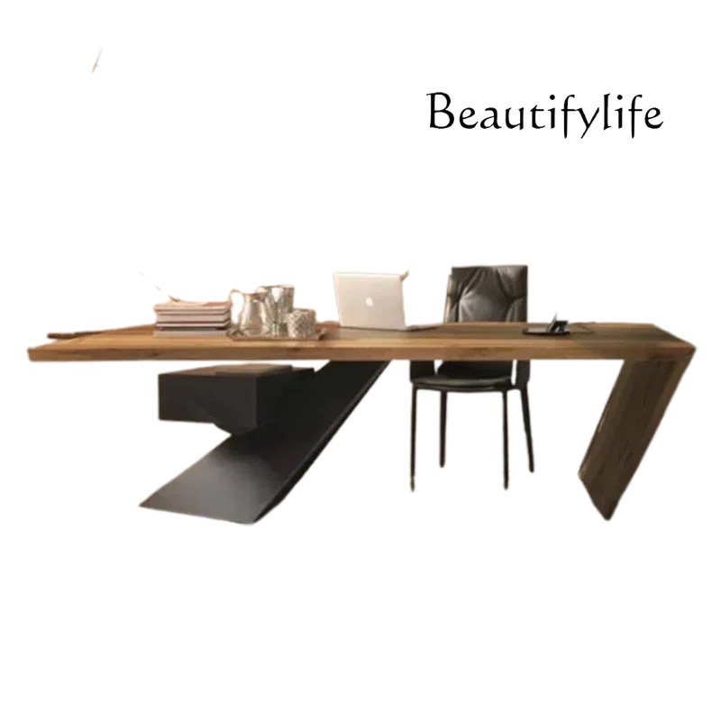 XX Asthetic Designer Wood Desk Manager Writing Computer Modern Executive Table Office Conference Mesa De Escritorio Home Office