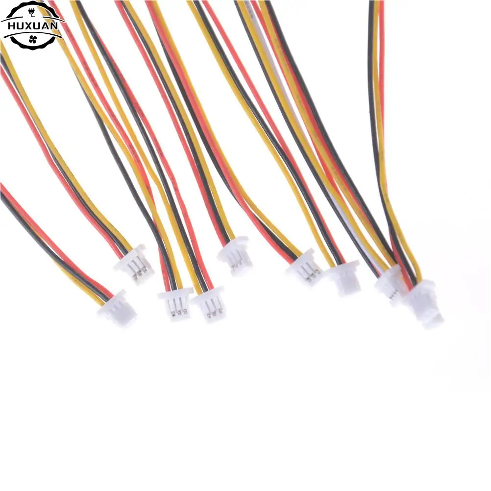 High Quality 10X Mini Micro SH 1.0mm 3-Pin JST Double Connector Plug Wires Cables 100MM