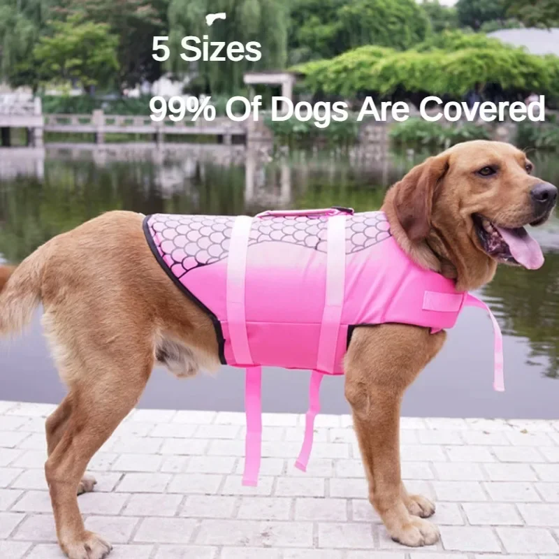 Pet Life Jacket, Shark Mermaid, Dog Swimming Suit, Dog Swimming Supplies Pet Clothes Dog Vest