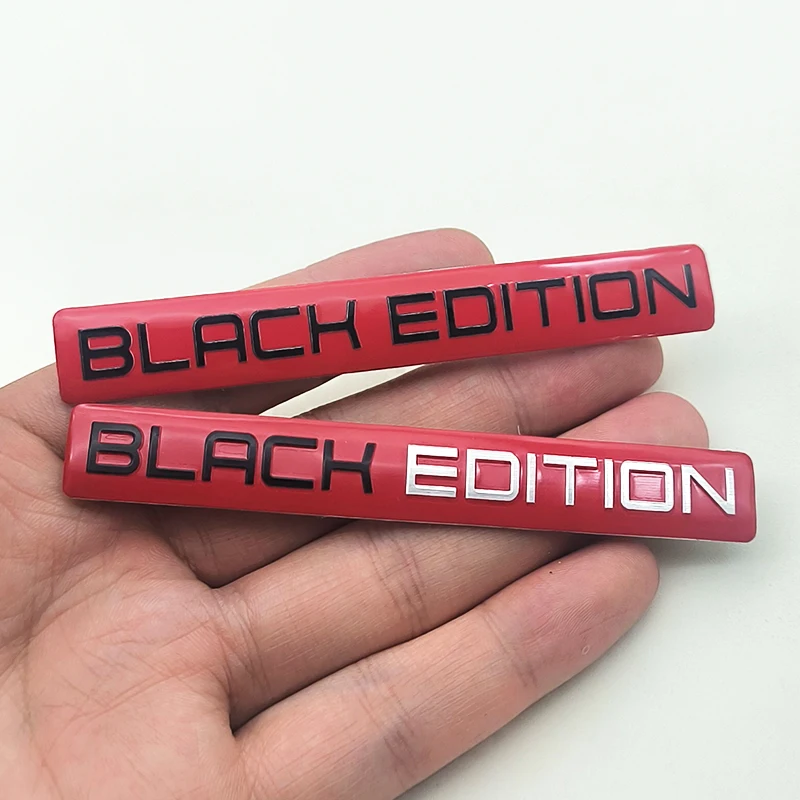 3D الألومنيوم شعار الطبعة السوداء شارة شعار السيارة ملصق الديكور صائق السيارات التصميم اكسسوارات السيارات دراجة نارية #3