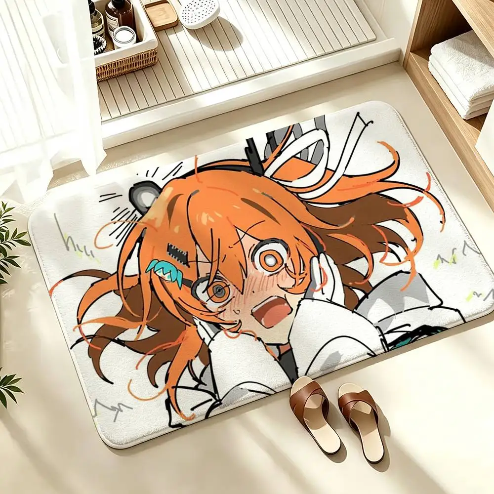 CUTE A-Adachi Rei UTAU  Soft Absorbent Decorative Floor Mat for Bathroom Entryway Living Room