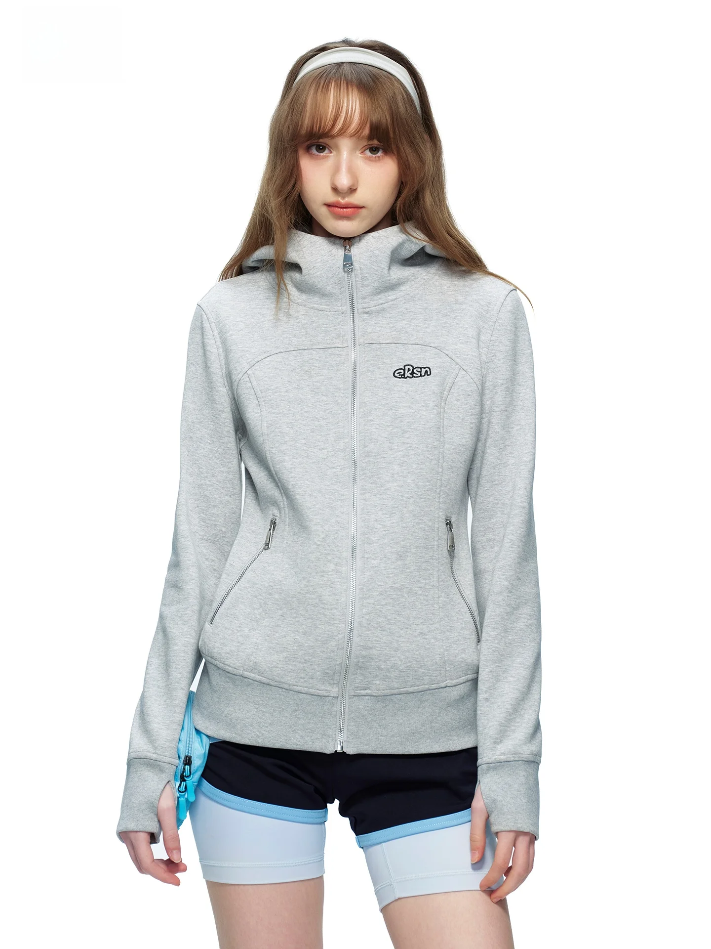 

Женская толстовка на молнии ER American Sports, приталенная, для активного отдыха, бега и повседневной носки, модная, весенняя коллекция