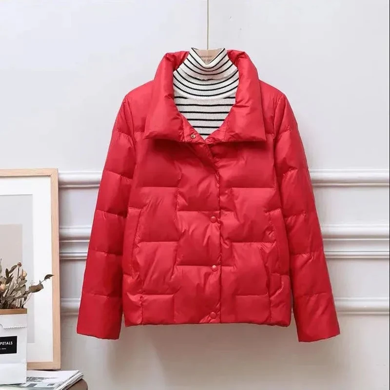 2023 Spring  Autumn New Down Jacket Women\'s Jackets Stand-Up Collar Coat for Women Light Outerwear Female Korean Down Coat Tops