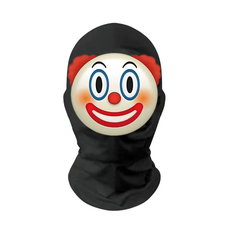 Funny Meme Face Head Cover See‑Through Design Stretch Full Head Neck Hood Prank Costume for Halloween Cosplay Party