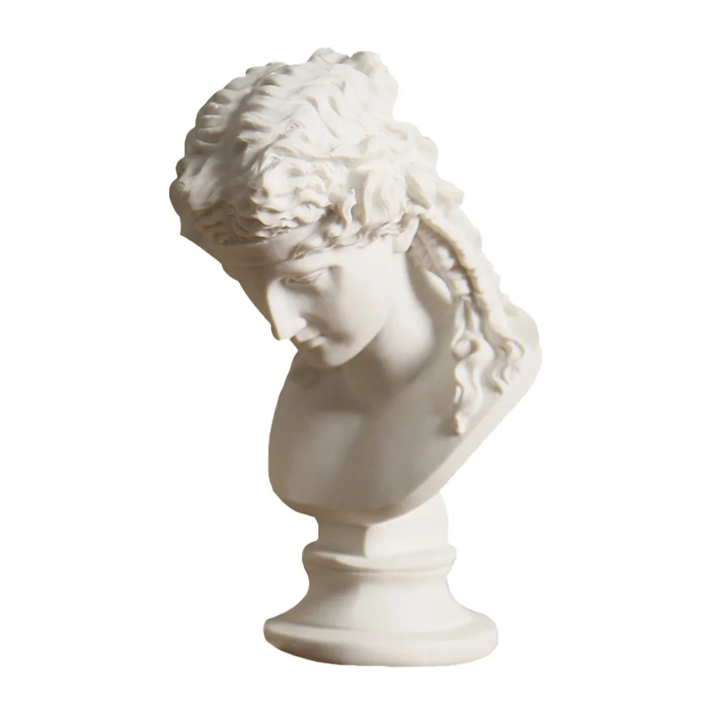 

1Pcs Elegant Female Resin Mythology Sculpture White Desktop Decoration Home Ornaments Desktop Ornament Female Sculpture