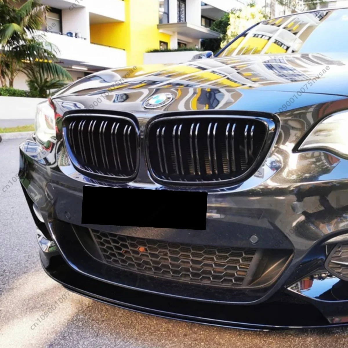 

Front Bumper Middle Grill Fit for BMW 2 Series F22 F23 2014-2022 Glossy Black ABS Intake Spoiler Splitter Trim Cover Bodykit