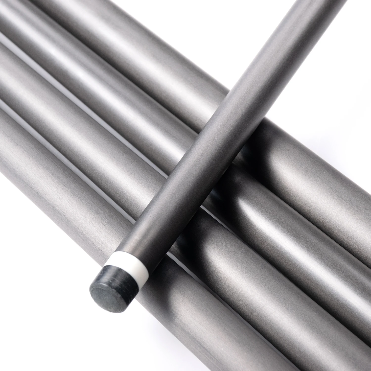 Custom carbon fiber cue shaft for snooker and billiard jump & break shots