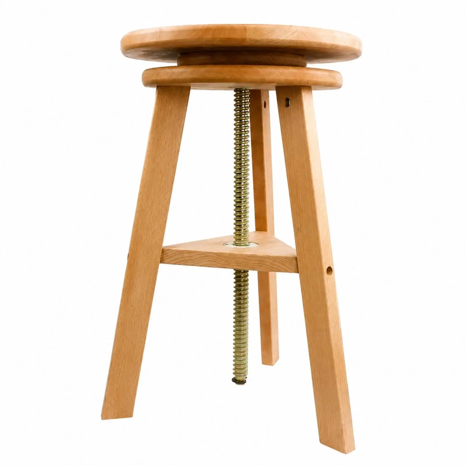 Rotating Beech Wood Art Stool with Adjustable Height for Drawing and Painting Studio Work