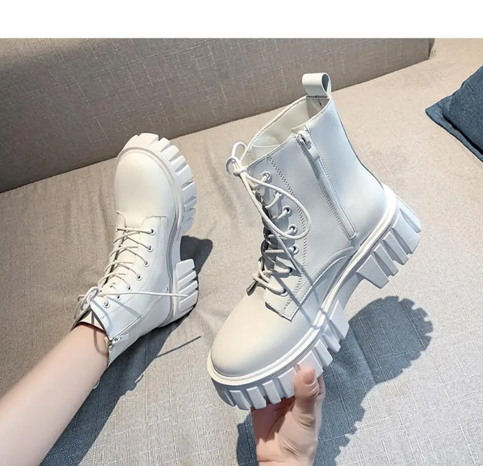 

Autumn Fashion Platform Women Boots Shoes For Boots Winter Platform Ankle Boots Sexy Motorcycle Boots Shoes Woman Boot Large siz