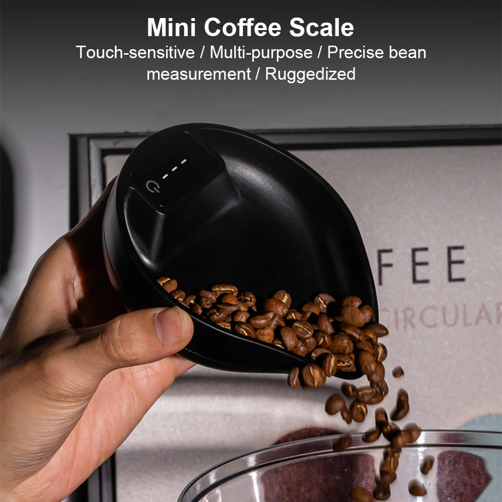 Mini Coffee Electronic Scale Digital Coffee Bean Electronic Scale Espresso Weighing Display Tray Portable Kitchen Scale
