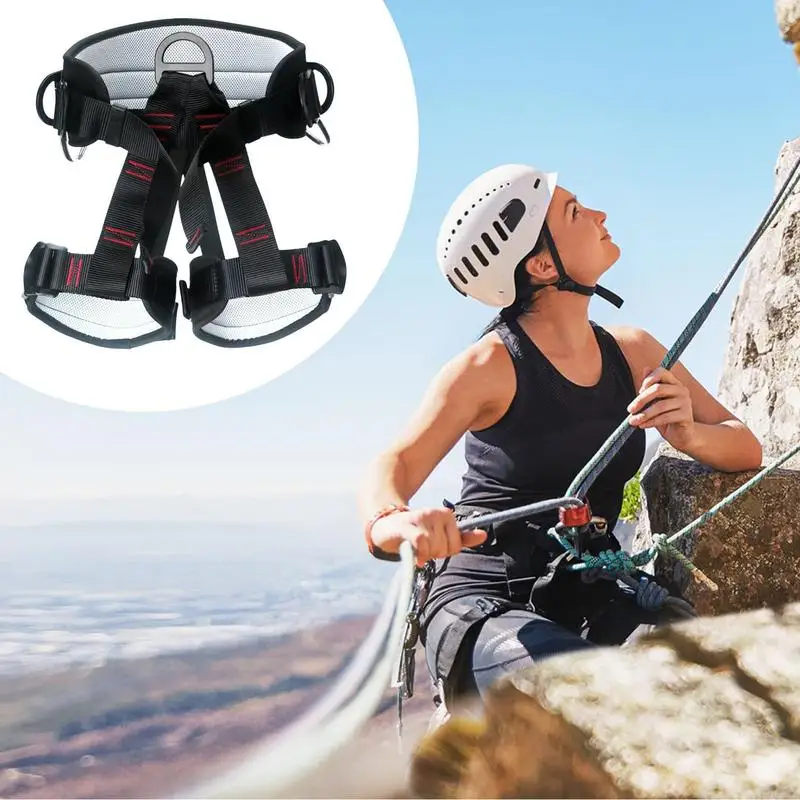 تسلق حزام الأمان في الهواء الطلق تسلق حزام الأمان قابل للتعديل العمل في الارتفاعات حزام تنفس معدات للجنسين للنار