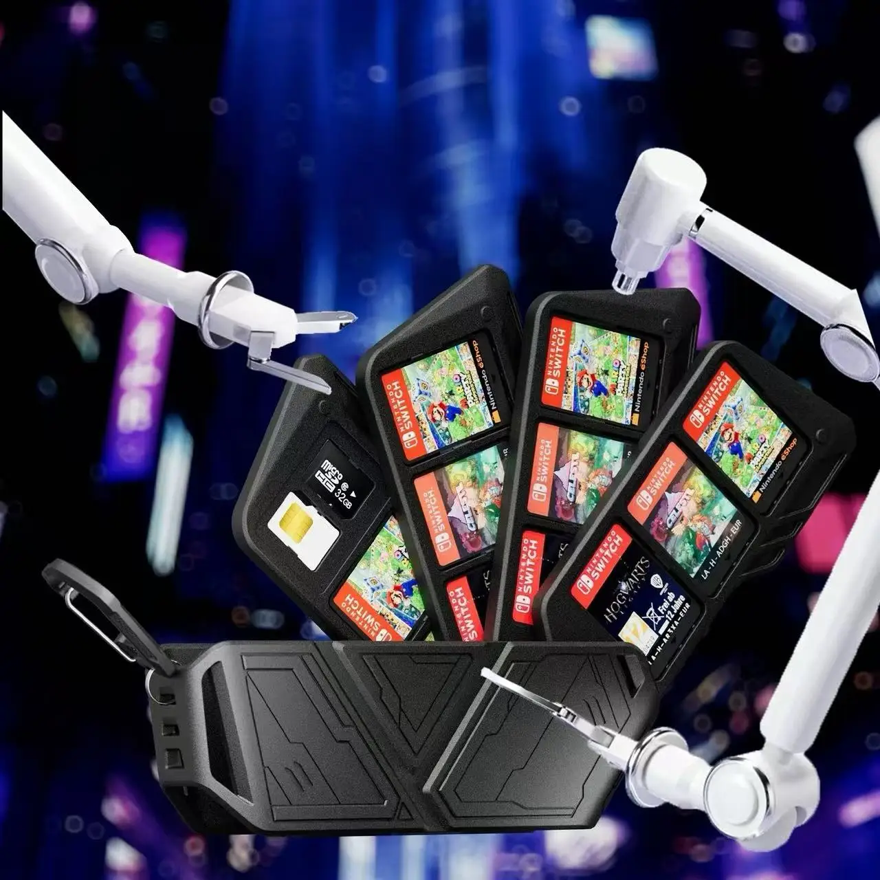 Custodia portatile traslucida per Switch2 OLED Lite - Protezione per giochi e schede di memoria