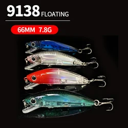66MM 7.8G Floating Minnow Fishing Lure Jerkbait Topwater Wobblers Pike Trout Carp Bass Stream Freshwater Artificial Hard Bait