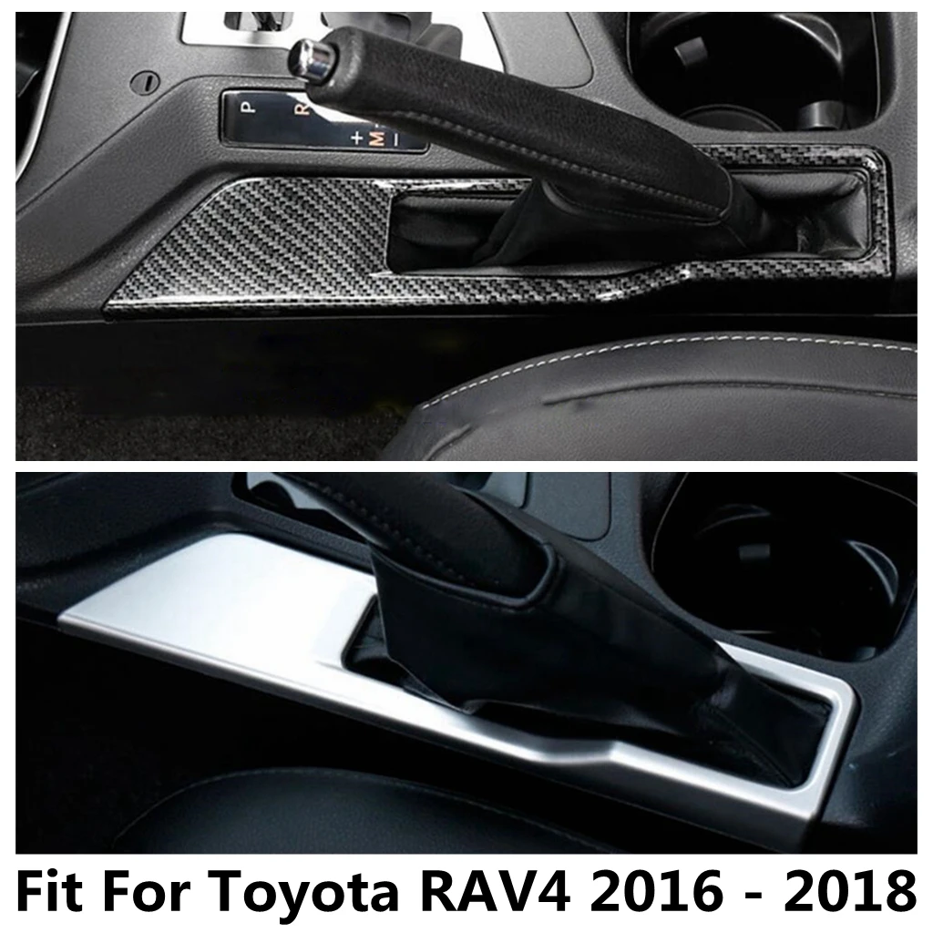 

Gear Shift Handbrake Parking Stop Handle Brake Panel Frame Cover Trim For Toyota RAV4 Rav 4 2016 - 2018 ABS Accessories Interior