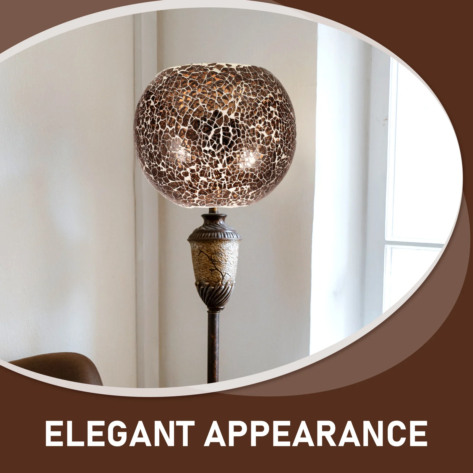 

Wall Light Shade E26 E27 Mosaic Stained Glass Retro Style Lamp Cover for Bedroom Office Bar Restaurant Decorative Indoor Light