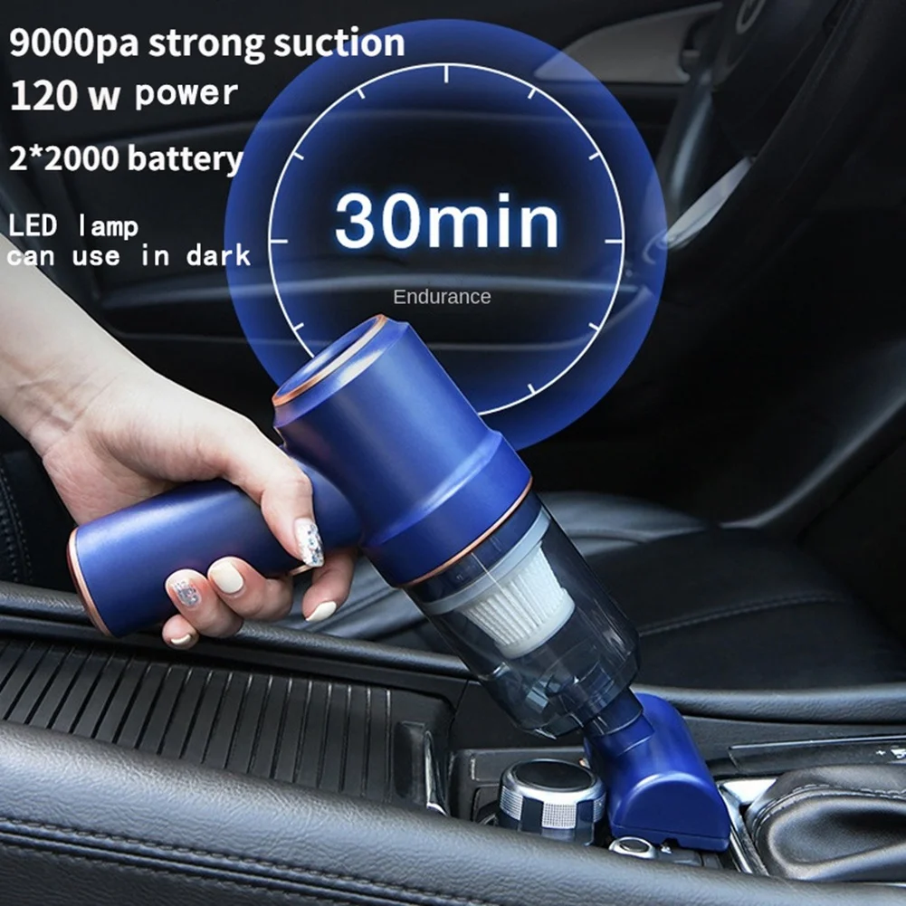 Handheld Vacuum Cleaner for Car and Home Wireless Portable Dry Wet Mini Vacuum Cleaner Dust Sand Cleaning MachineN02R