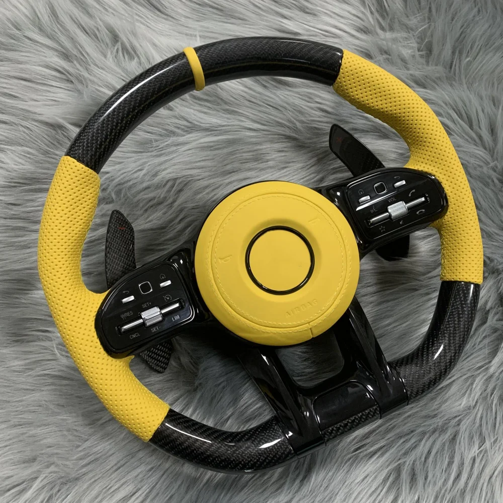 

For Mercedes Benz W190 W205 C205 W166 W167 W217 C217 W222 W223 W253 W257 W292 W463 W464 AMG carbon fiber steering wheel (handle)