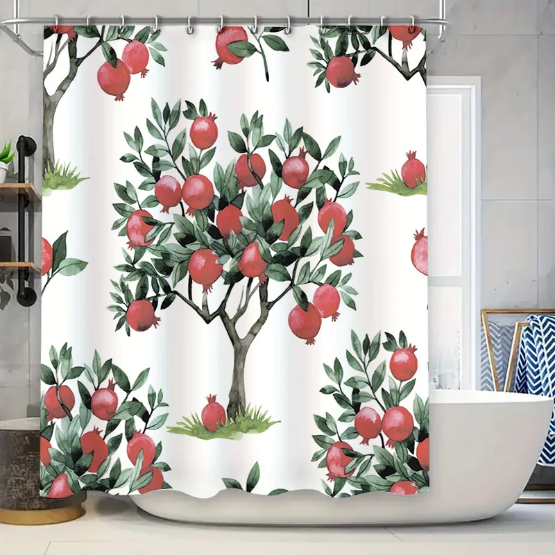 

Винтажный стиль граната занавеска для душа водонепроницаемая ткань украшения для ванной комнаты