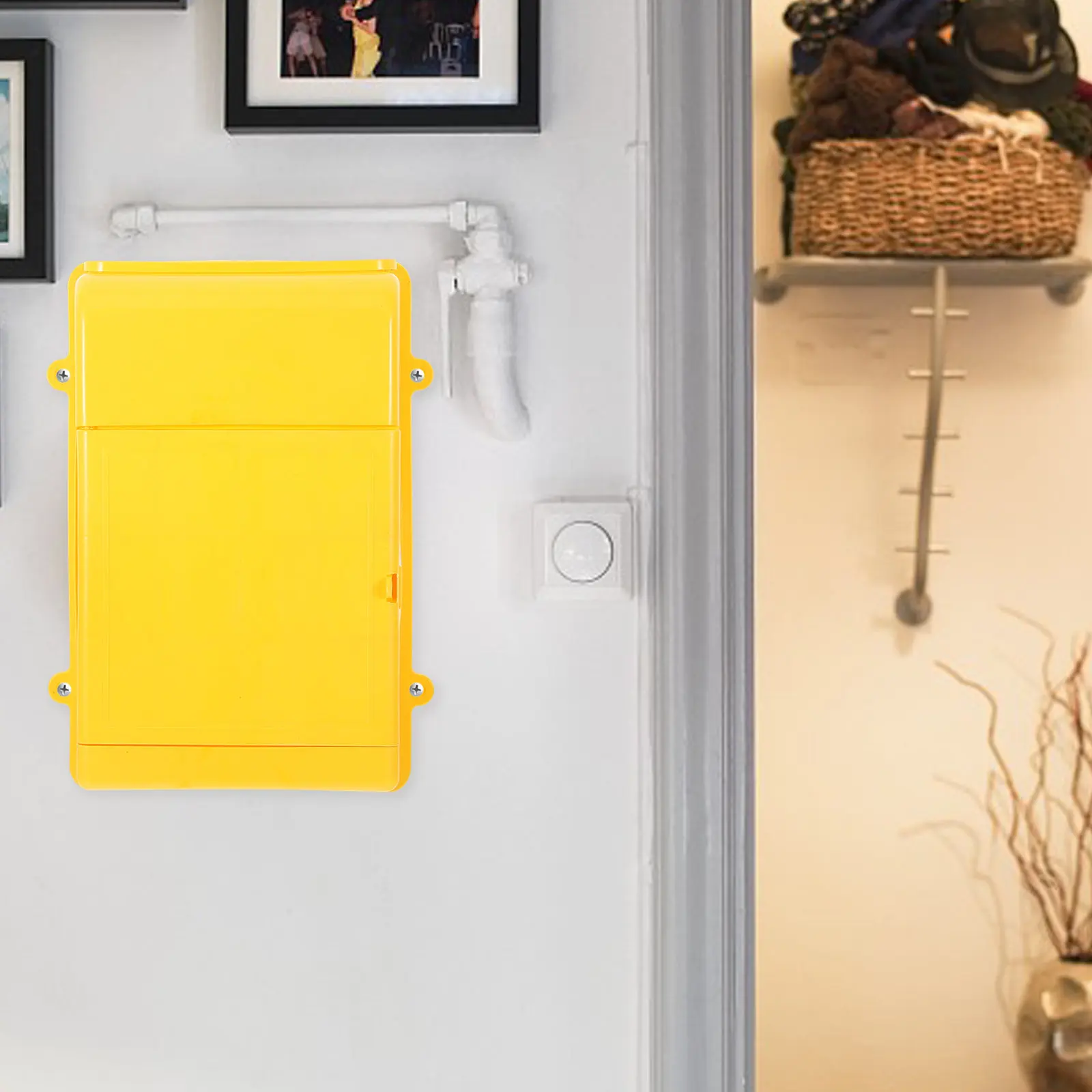 Public Rainproof Mailbox Lockable Wall Mount Vintage Letter Box Suggestion Voting Complaints Box for Home Office