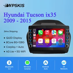 Android 14 8G For Hyundai Tucson ix35 2009 - 2015 Car Radio Multimedia Video Music Gps Navi Monitor Head Unit Tape recorder RDS