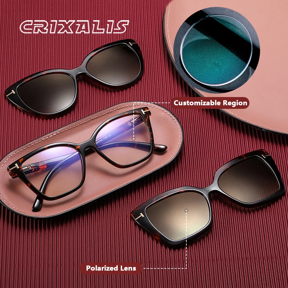 

CRIXALIS Cat Eye Custom Prescription Glasses Frames Women Optical Reading Myopiaa Hyperopia Eyeglasses Female Photochromic Lense