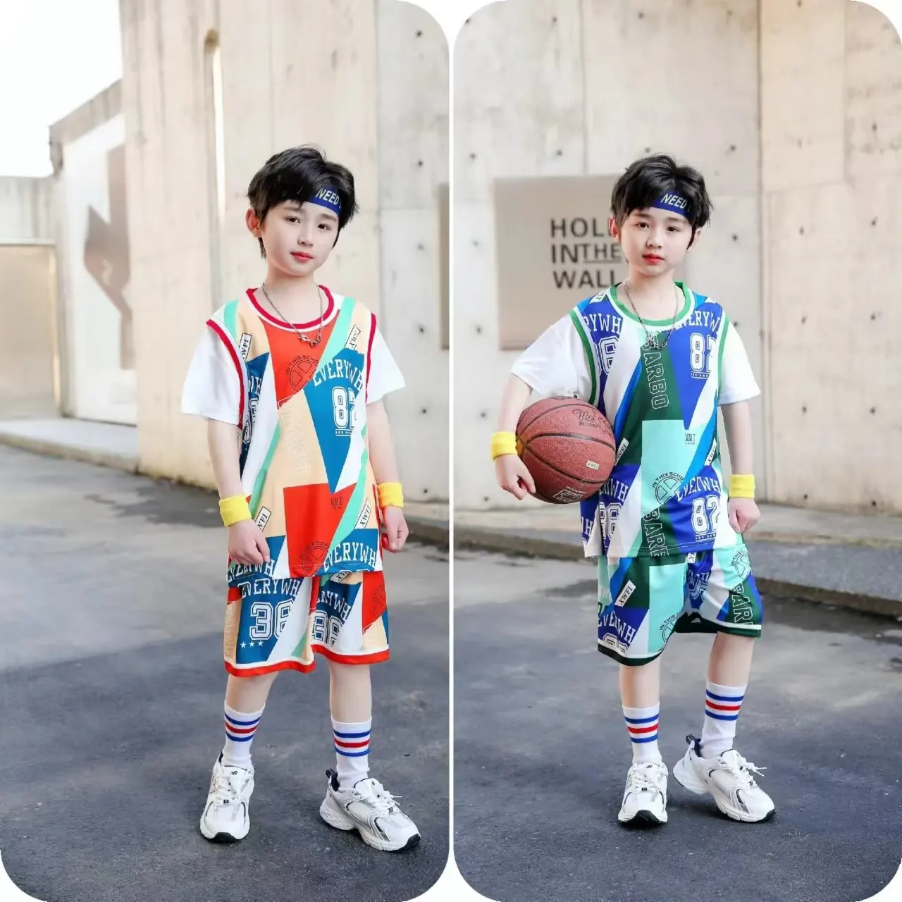 Kids Basketball Jersey Suits Quick-drying Fashionable Children Team Training Uniform Boy and Girls Shirt Sportswear Clothings