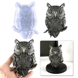 DIY Semi-Stereoscopic Owl Mold Silicone Moulds for Resin Epoxy Handmade Home Wall Door Desktop Decoration Craft Making Tools