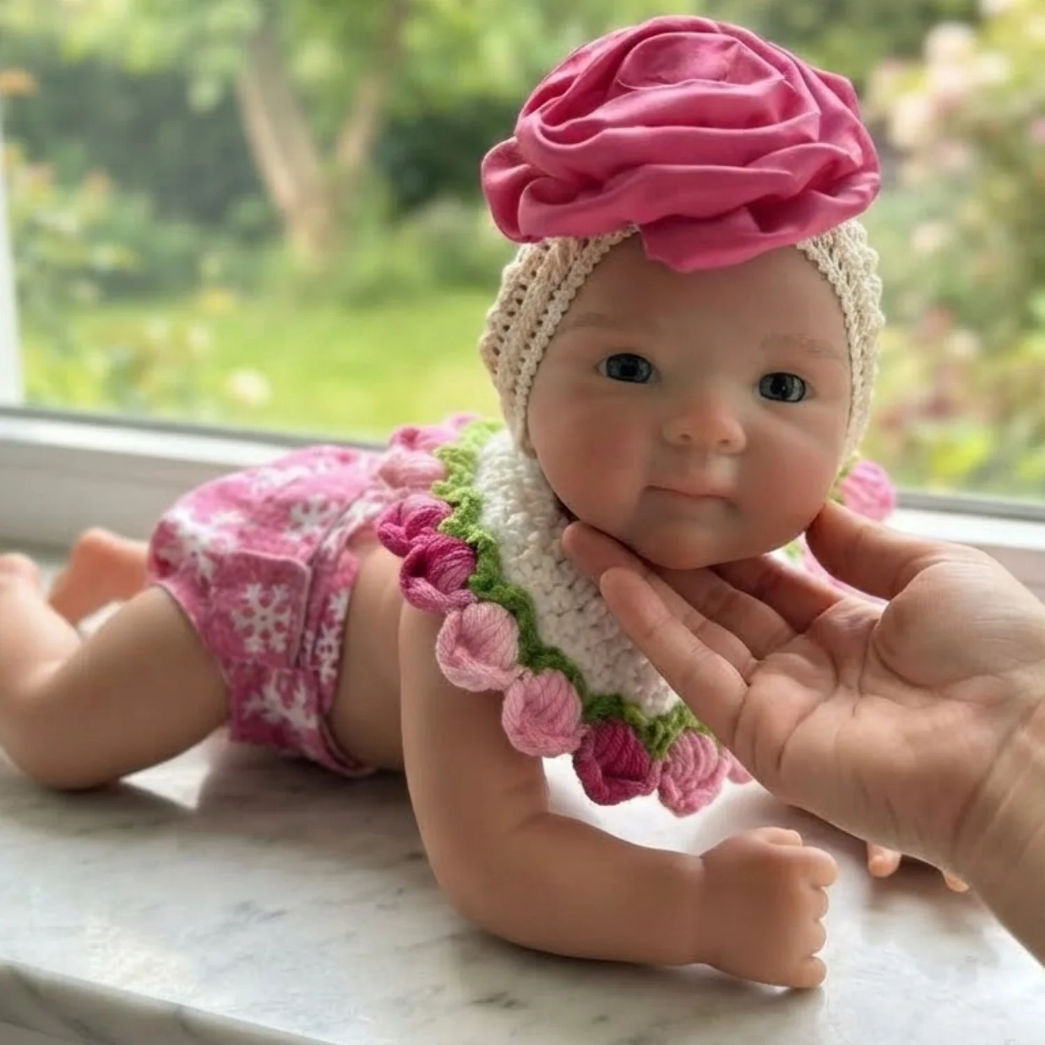 1PC 33cm/13-inch Washable & Open Mouth Bettie Reborn Silicone Doll With Lifelike Painted Skin Soft Touch Newborn Silicone Doll