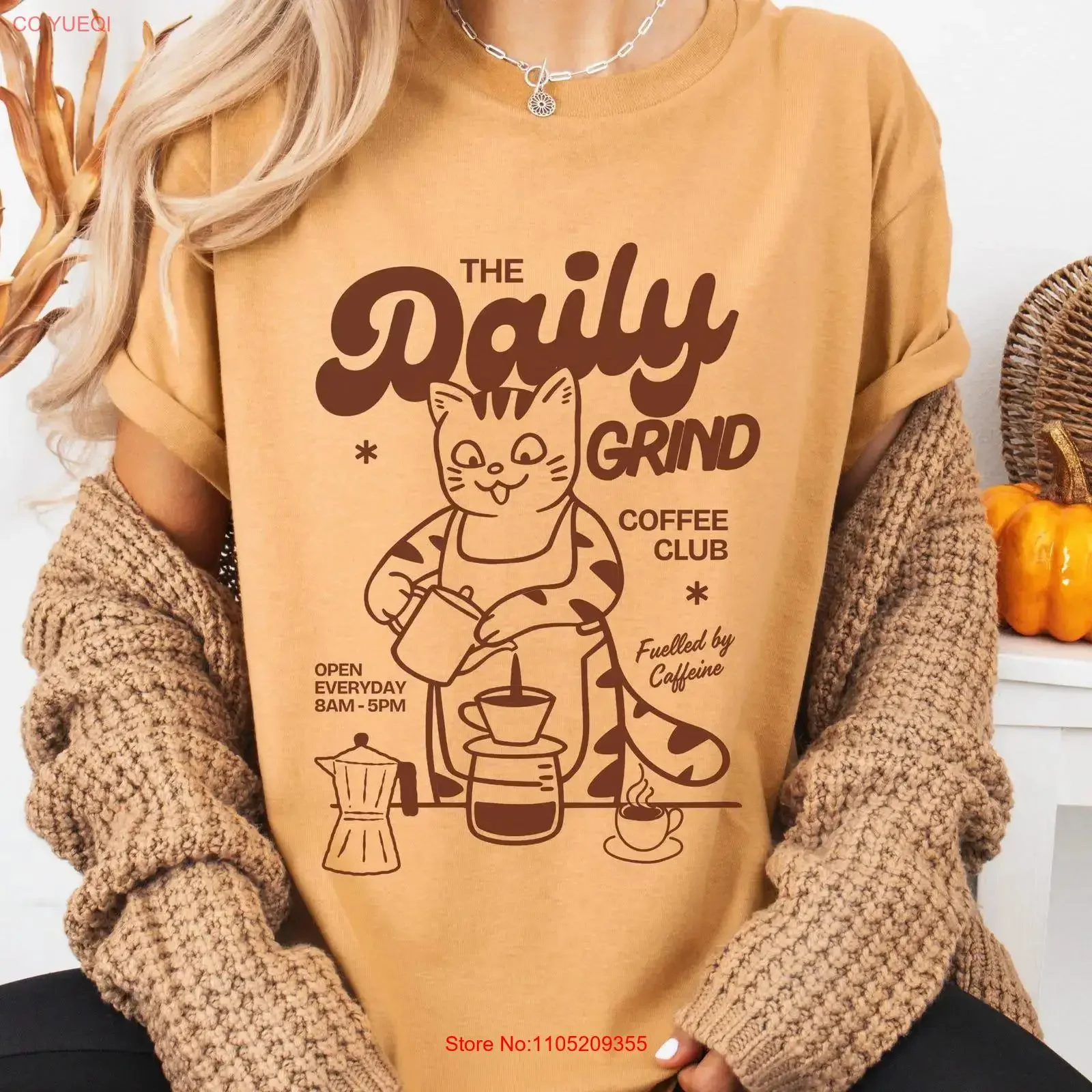 

Забавная футболка с котом и кофе для влюбленных, милая женская одежда в стиле ретро, винтажная стираная повседневная одежда унисекс больших размеров