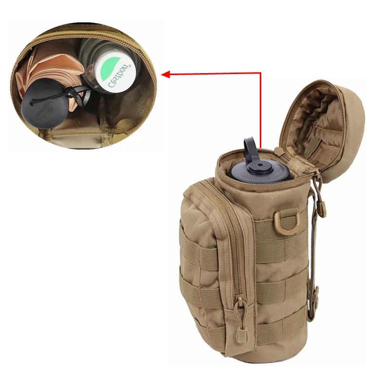 Tactical Molle Pouch Kettle Bag Nylon Portable Outdoor Sports Cycling Hunting Camping Fishing Hiking Accessory Tool Bag