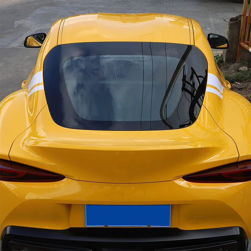 For Toyota GR Supra MK5 A90 2019 2020 2021 2022 2023 2024 2025 2026 PVC Black Car C-pillar Trim Sticker Car Accessories 4