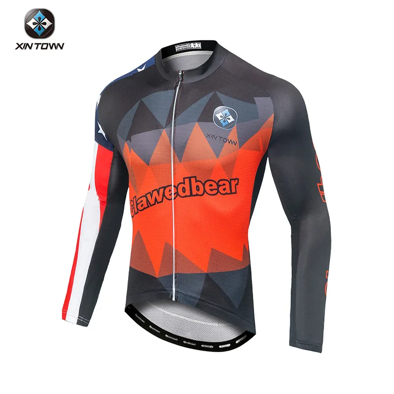 

XINTOWN Xinghao Autumn Men's Moisture Wicking Printed Long Sleeve Cycling Jersey & Pants