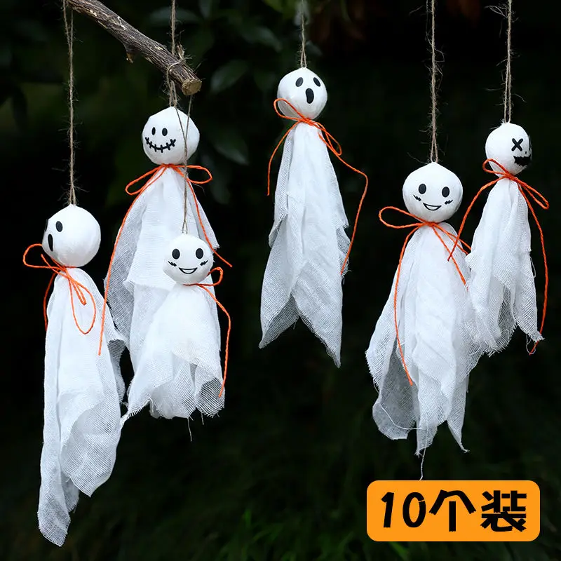 

Halloween Decorations for Home: Ready-to-Hang Spooky Ghost Ornaments with Expressions for Party Festival Atmosphere