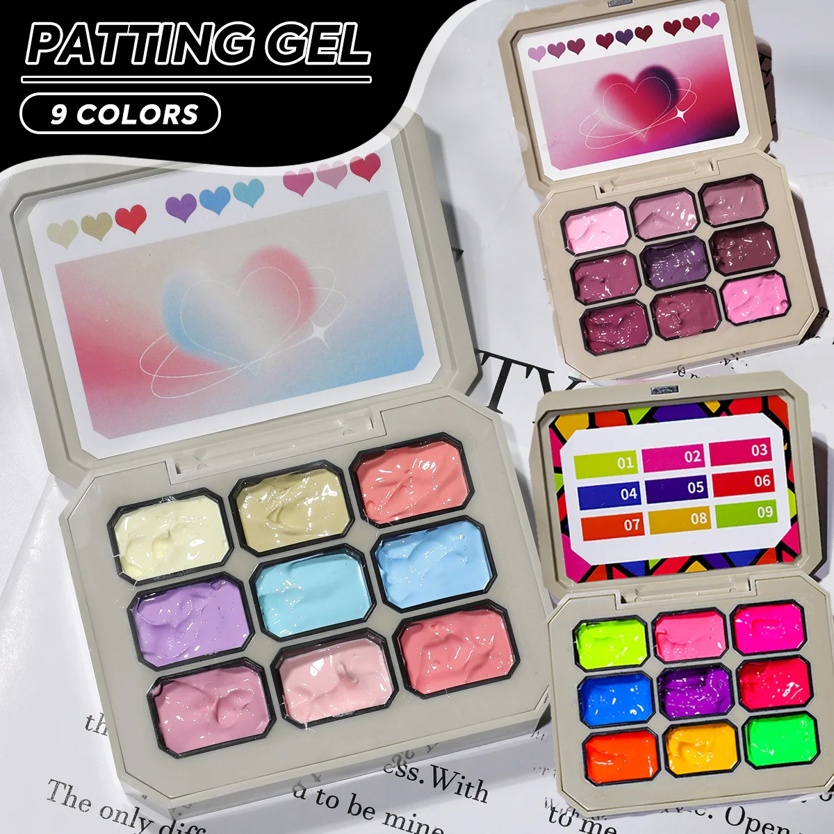 

9 Grids Macaron Nail Polish Gel Creamy Texture Long Lasting Gel High Saturation Versatile Whitening Effect For Manicure Salon