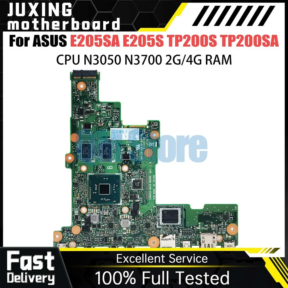 Notebook Mainboard For ASUS E205SA E205S E205S TP200S TP200SA Laptop Motherboard N3050 CPU  4GB RAM 64GB SSD