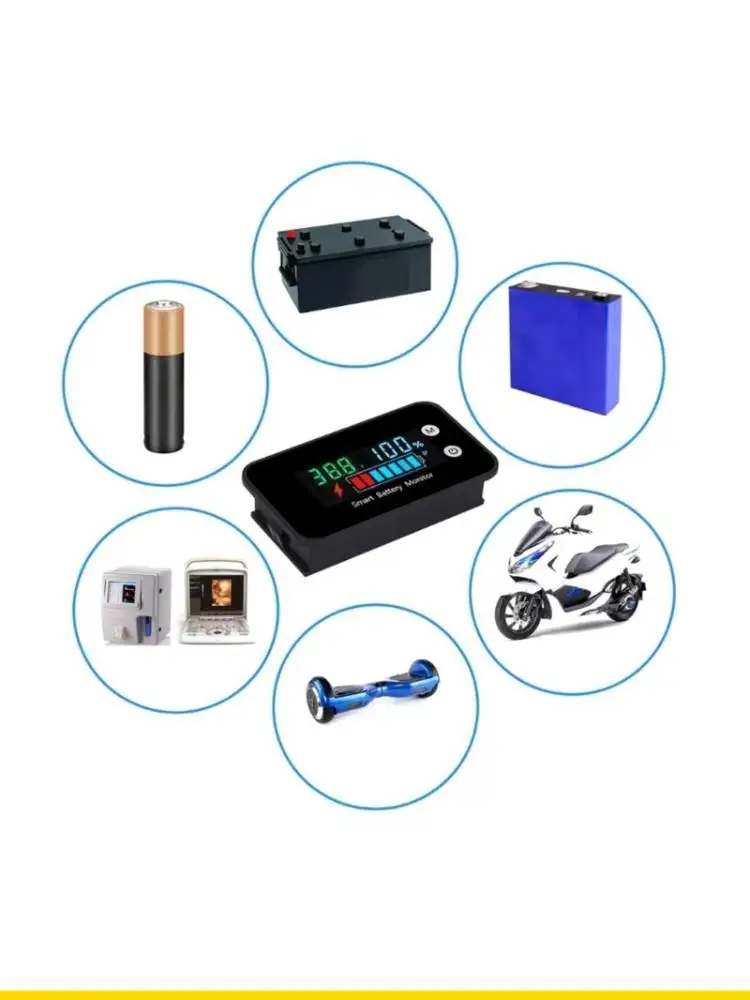 SZCH DC7V-100V Electricity Meter Digital LCD Display Car Battery Charges Levels Indicators Leads Acid Lithiums Voltmeter