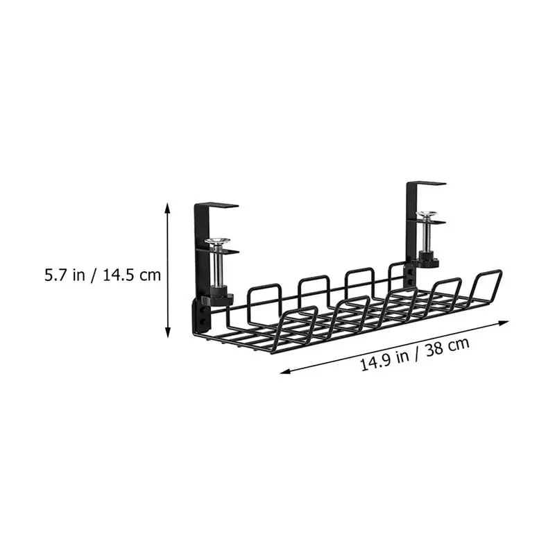 Wire Office Supplies Shelf Under Table Storage Rack Wire Desk Cable Under Management Tray Cord Organizer Rack Wire Cable Shelf