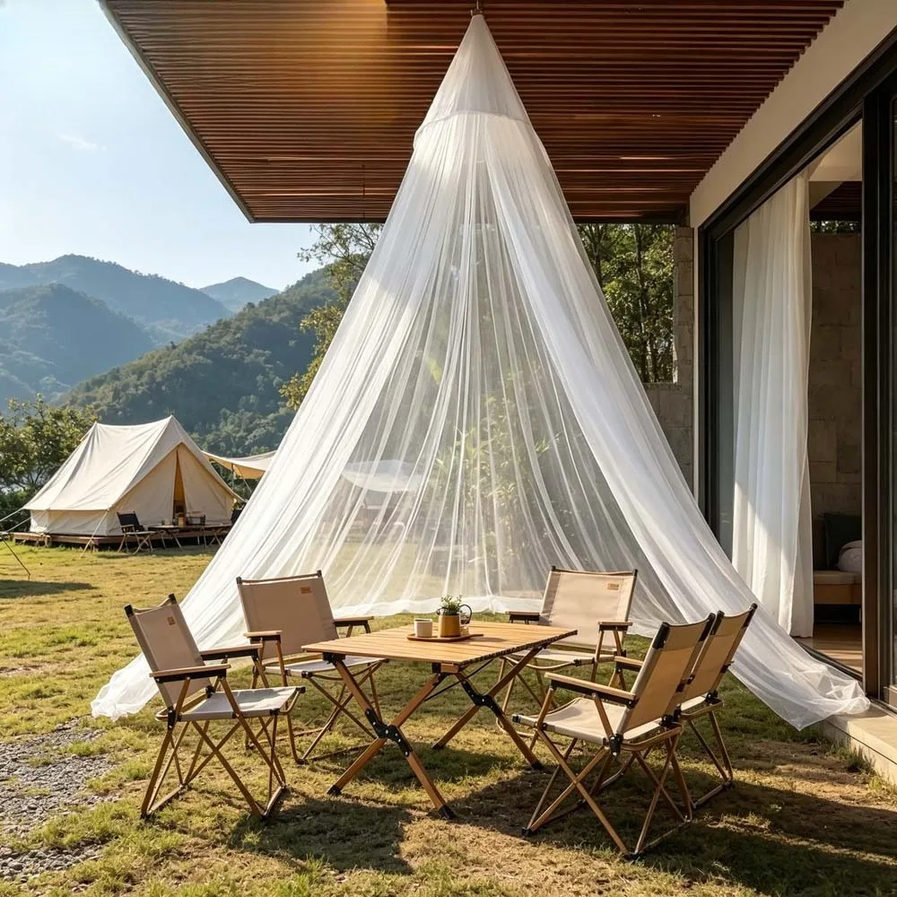 Sommer-Hängekuppel-Moskitonetz, Moskitoschutzgaze für Zuhause, Outdoor und Camping, Höhe 220 cm – Detail 11
