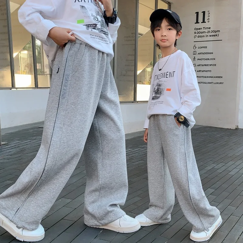 4-14 Jahre Jungen Jogginghose UNITIM 2026 Herbst Jugendliche Jungen Gerade Hose Lockerer Elastischer Bund Junior Jungen Vielseitige Hose – Detail 7