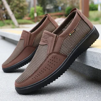 Scarpe casual da uomo comode Scarpe estive da uomo in mesh traspirante Nuove scarpe leggere antiscivolo da uomo 2024