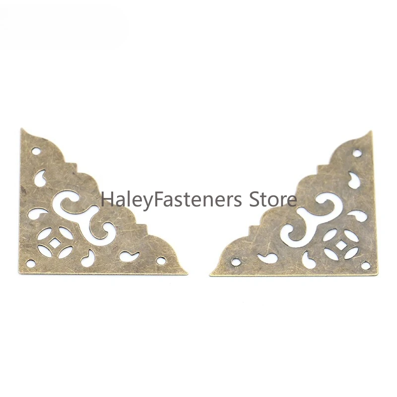 30PCS Jewelry Box Corner Protector Bronze Decorative Corner Bracket Antique Book Frame Accessories Furniture Hardware